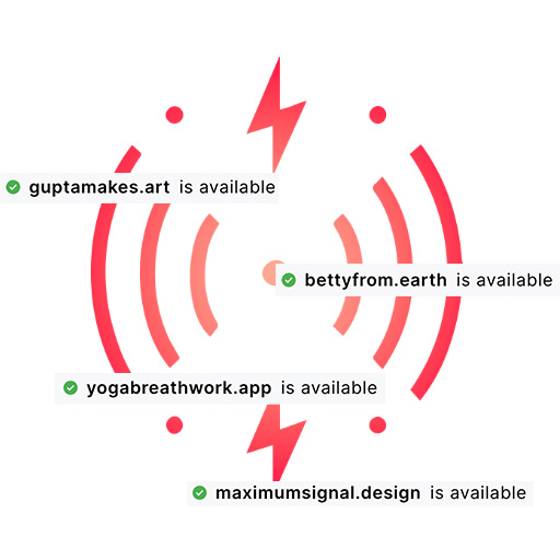 Examples of custom domains including guptamakes.art and betterfrom.earth